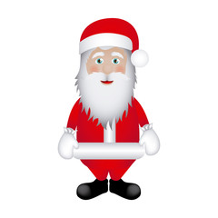 colorful sticker santa claus icon, vector illustraction design