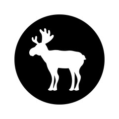 reindeer christmas silhouette isolated icon vector illustration design