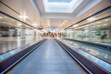 Obraz premium Moving Walkway At Airport in Shanghai,China.