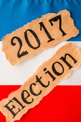  Election 2017, inscription on torn paper sheet
