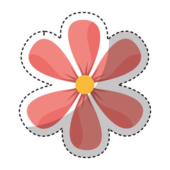 cute flower spa emblem vector illustration design