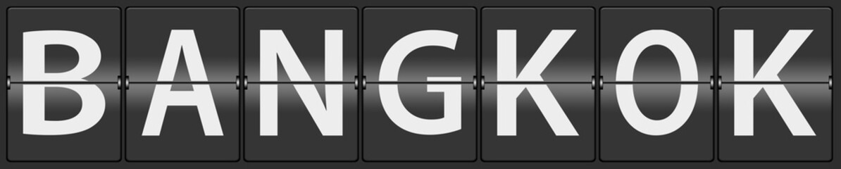 Bangkok on airport flipping panel