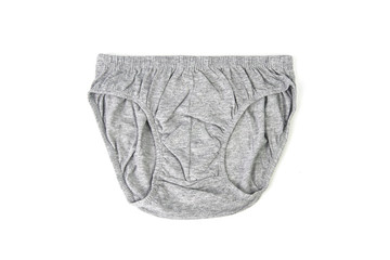 gray underwear isolated on white background