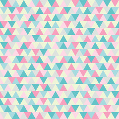 Abstract triangle vector pattern. Pink and blue polygonal winter background