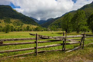 Fototapeta na wymiar Serene landscape of small village Kuti in Montenegro