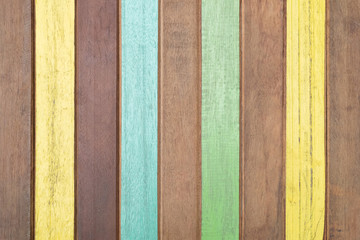 Painted planks and wooden planks for background. Retro style.
