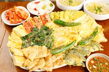korean pancake mix plate