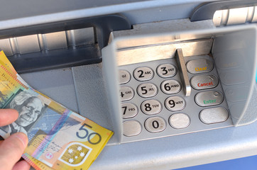 Withdrawing Australian money from an ATM