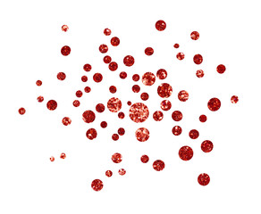 Red glitter confetti