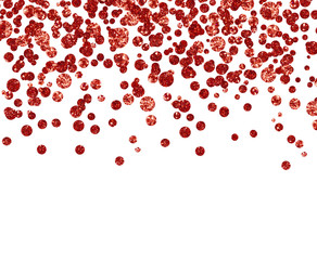 Red glitter confetti background