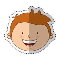 cute little boy character vector illustration design