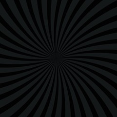 black Swirling radial pattern background with vector illustration design