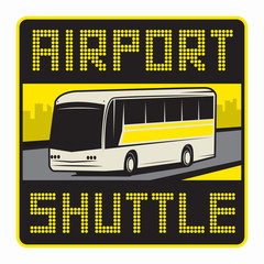 Airport Shuttle sign or symbol