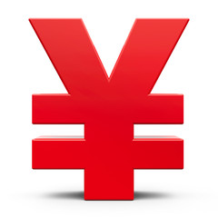 Obraz premium Red yen sign