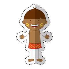 indian cute boy character vector illustration design