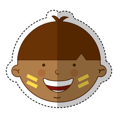 indian cute boy character vector illustration design