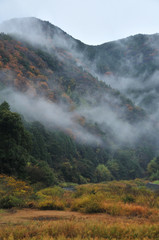 晩秋の山々