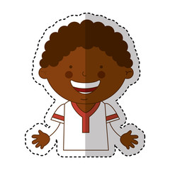 african little boy character vector illustration design