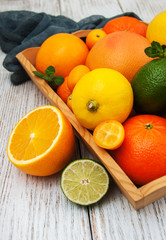 Fresh citrus fruits
