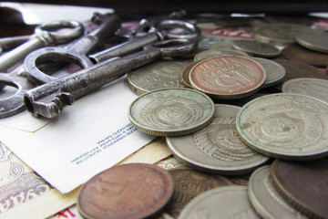 coins and keys