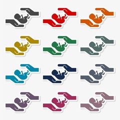 Life Care Icon, Flat Design - vector Illustration