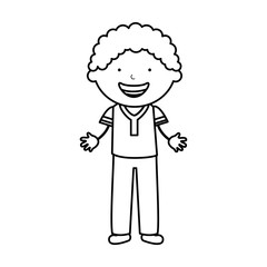 cute little boy character vector illustration design