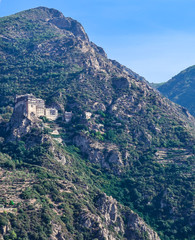 Fototapeta na wymiar Simonos Petras Monastery, Mount Athos, Greece