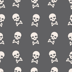 Modern vector illustration of skull pattern
