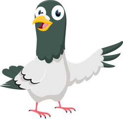 Happy Pigeon cartoon character