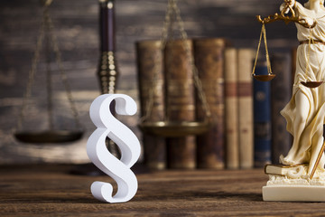 Statue of lady justice, Law concept and paragraph