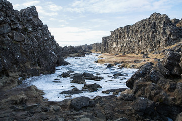 Fototapeta na wymiar Plan d'eau en Islande