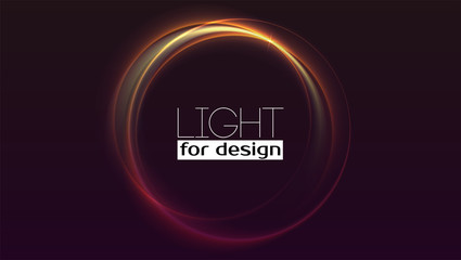 Abstract ring background with luminous swirling sparkle. Glowing spiral. Shine round frame tunnel with circles light effect. Cover for your presentation and design with space for your message.