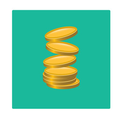 Stack of gold coins illustration