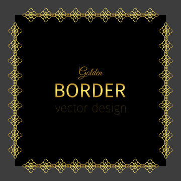 Golden border in square shape