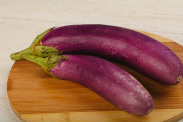 Raw violet eggplant
