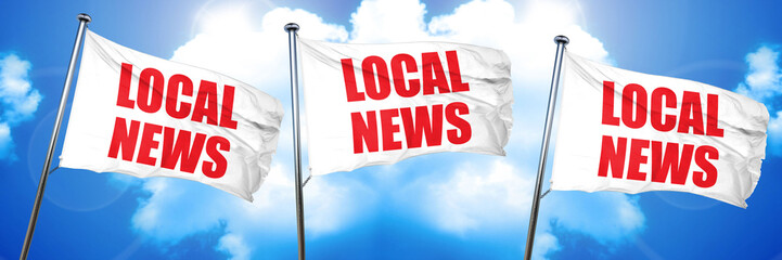 local news, 3D rendering, triple flags