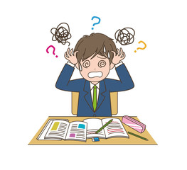 混乱する男子生徒