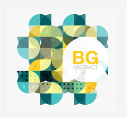 Vector geometric circle abstract background