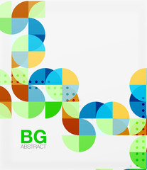 Vector geometric circle abstract background