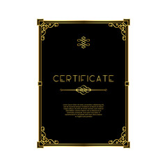 Golden frame certificate template