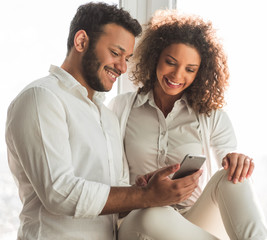 Stylish Afro American couple