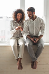 Happy Afro American couple