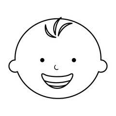 cute baby boy character vector illustration design