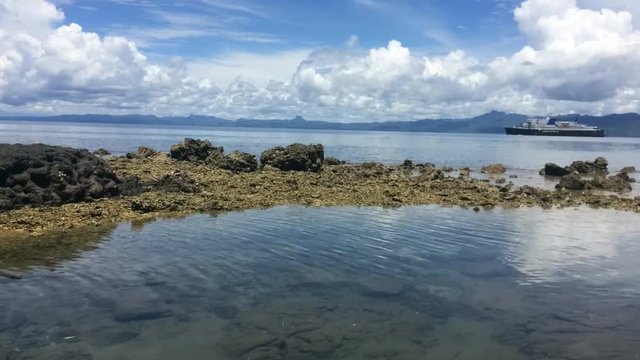 FJ 197 Time lapse of the Inter island ferry between the major Islands of Fiji