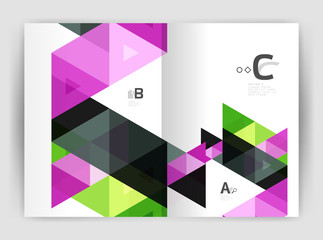 Modern triangle print template