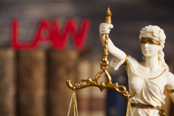 Statue of lady justice, Law concept
