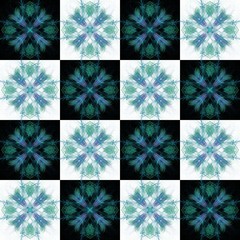 Texture with 3D rendering abstract fractal blue pattern