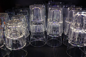 Inverted clean glasses