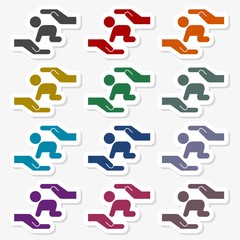 Logo of child care, motherhood and childbearing - Illustration