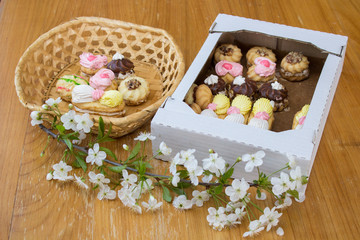 cookies with cherry blossoms